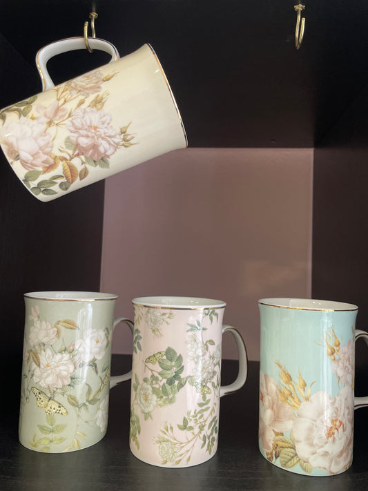 Taza de flores británicas