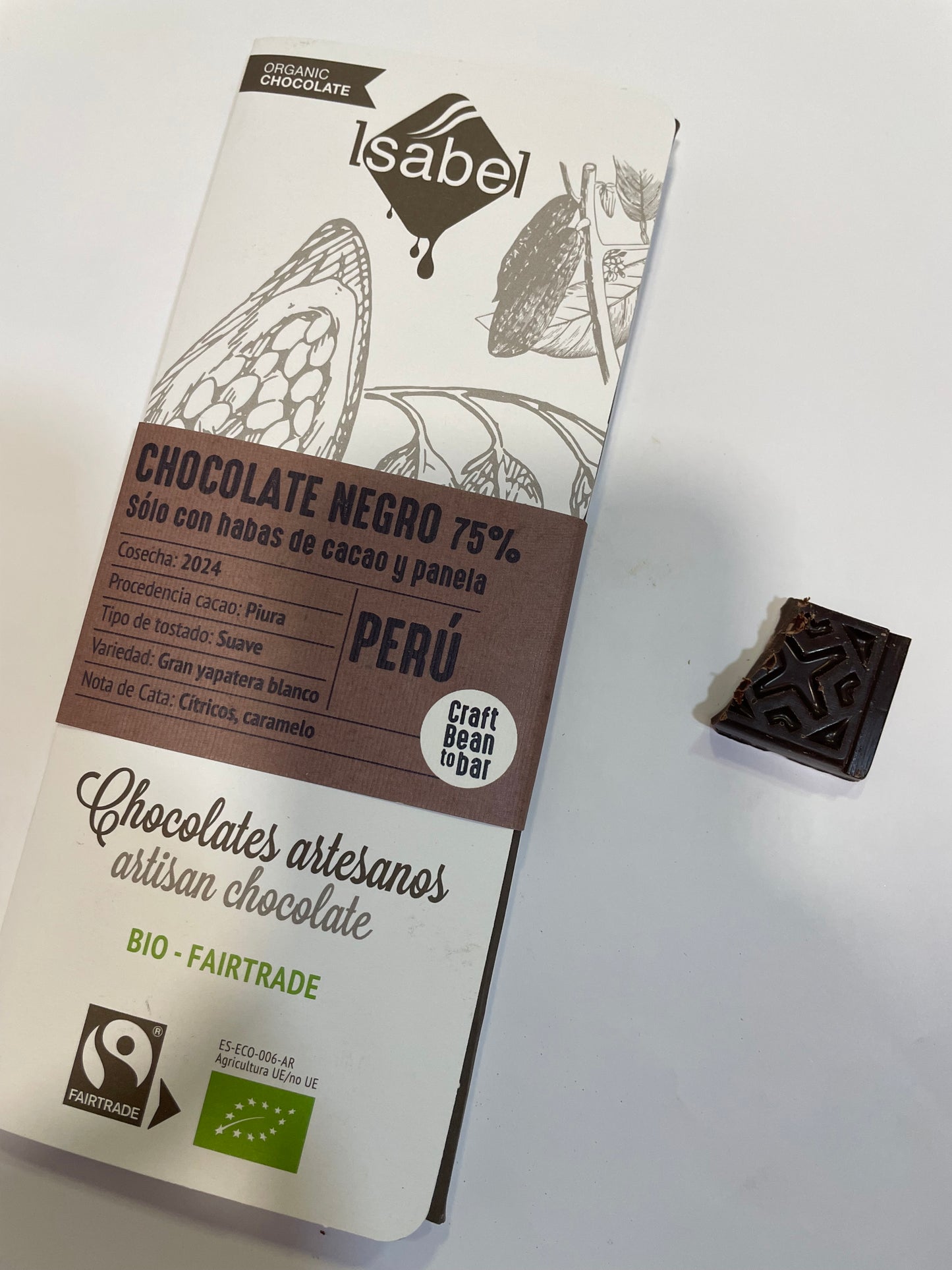 Tableta de chocolate negro 75%