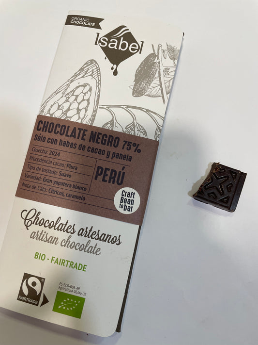 Tableta de chocolate negro 75%