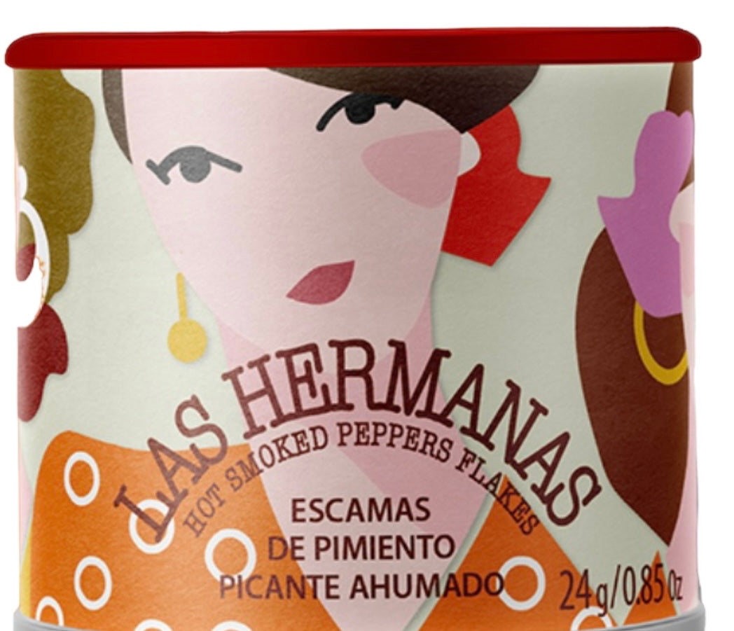 Escamas de pimiento picante ahumado