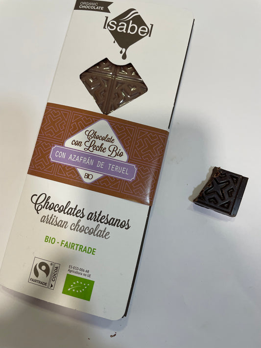 Tableta de chocolate con azafrán
