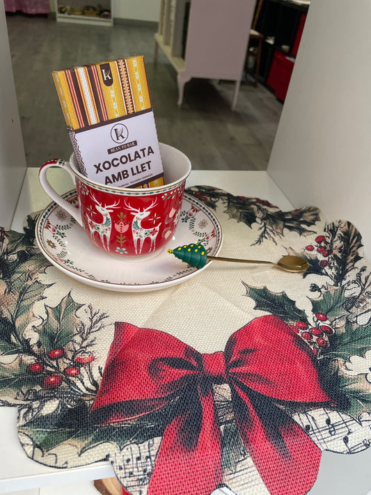 Salvamanteles de tela lazo