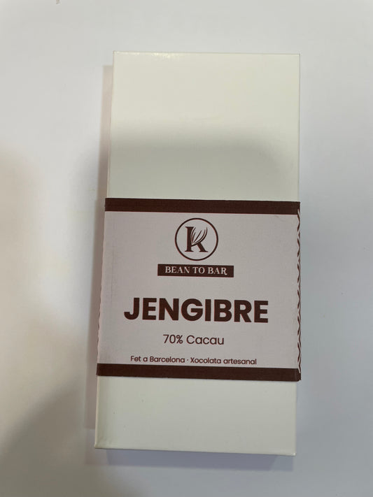 Tableta de chocolate de jengibre 70%