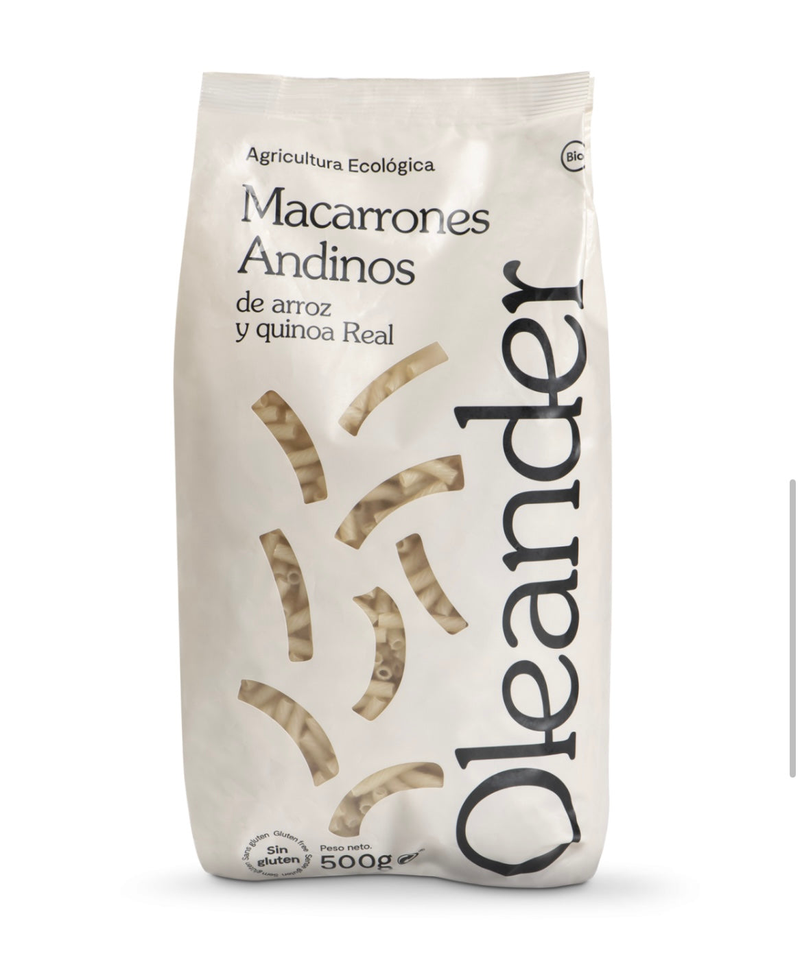 Macarrones andinos de arroz y quinoa
