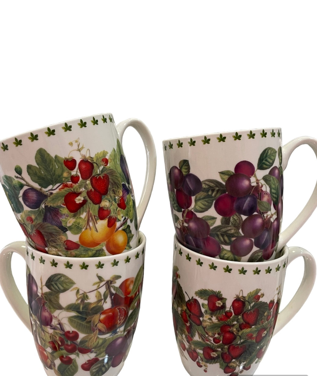 Taza porcelana frutas