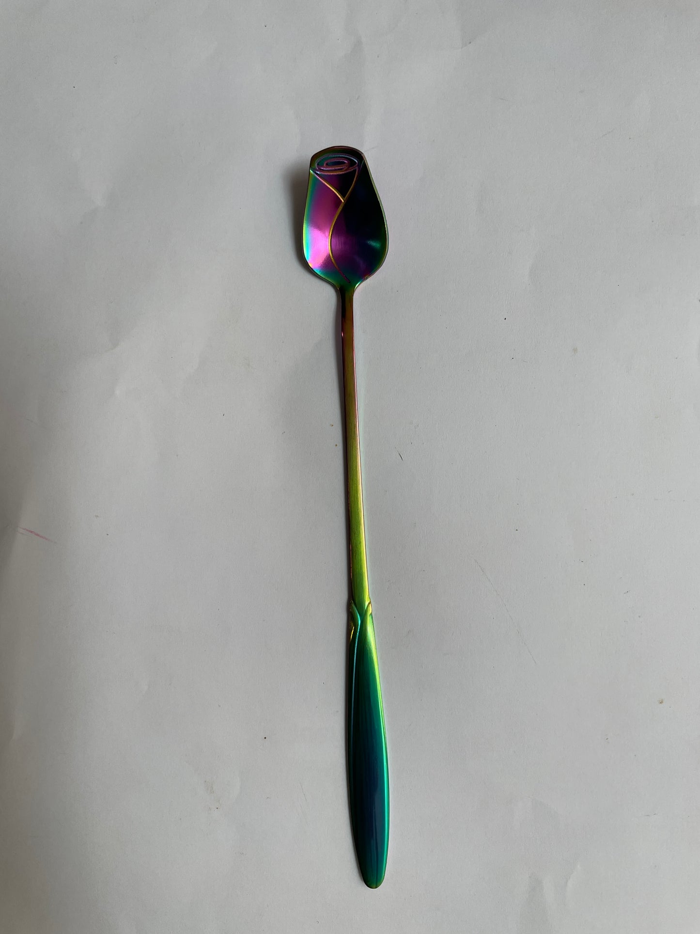 Cuchara larga rosa