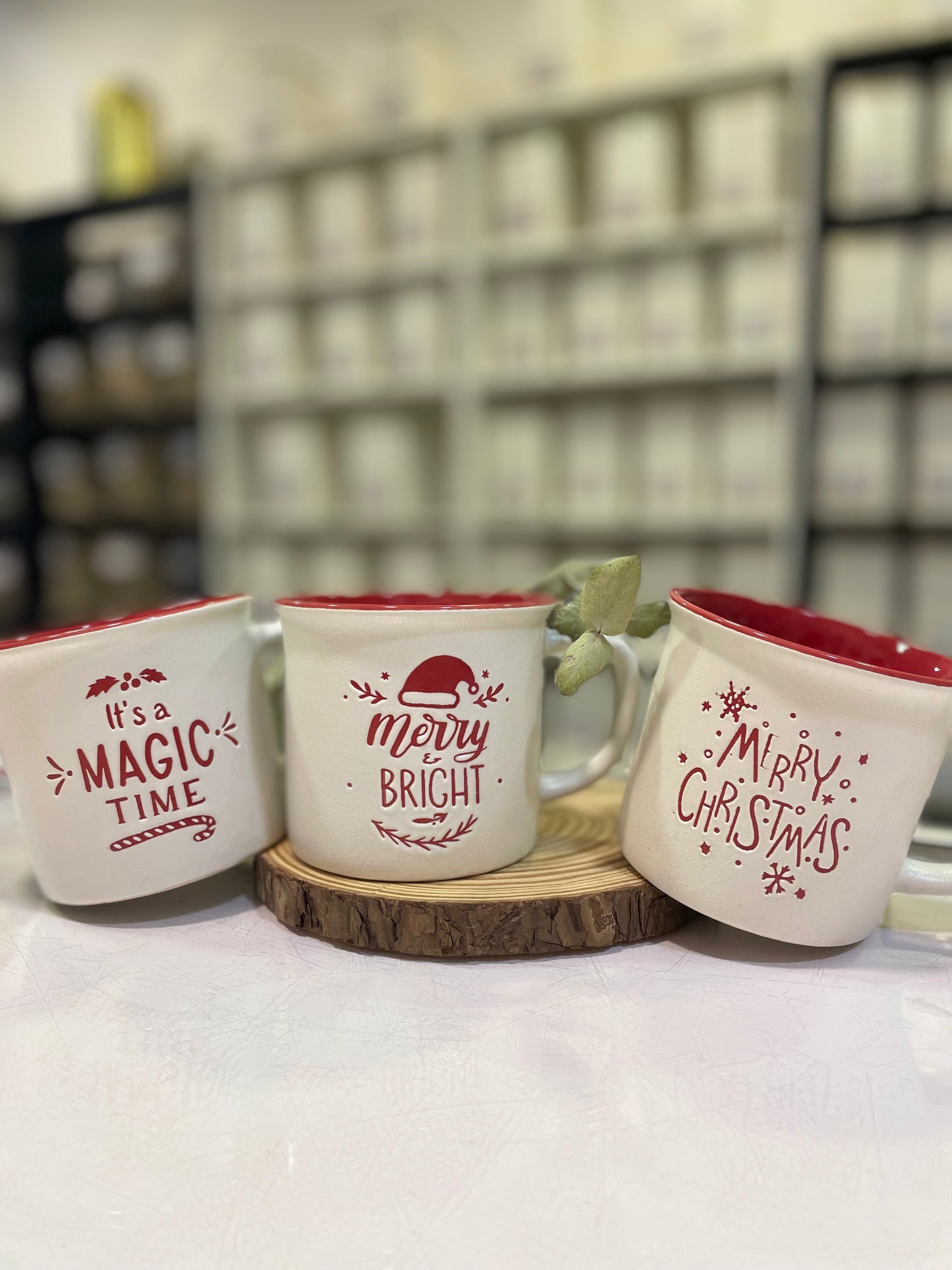 Taza mensajes navideños