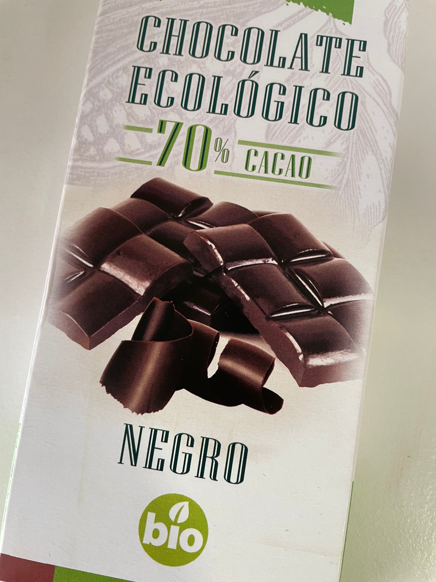 Chocolate ecológico 70% negro