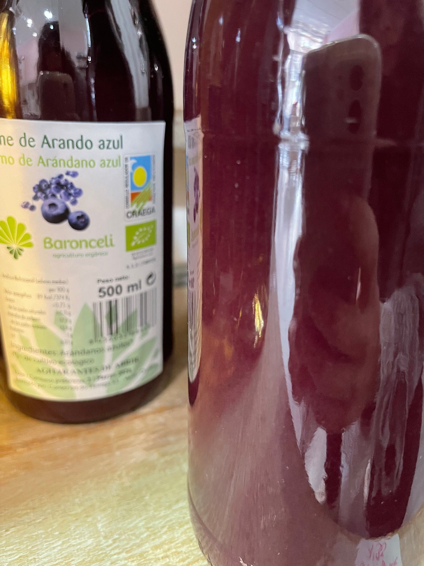 Zumo de arándanos