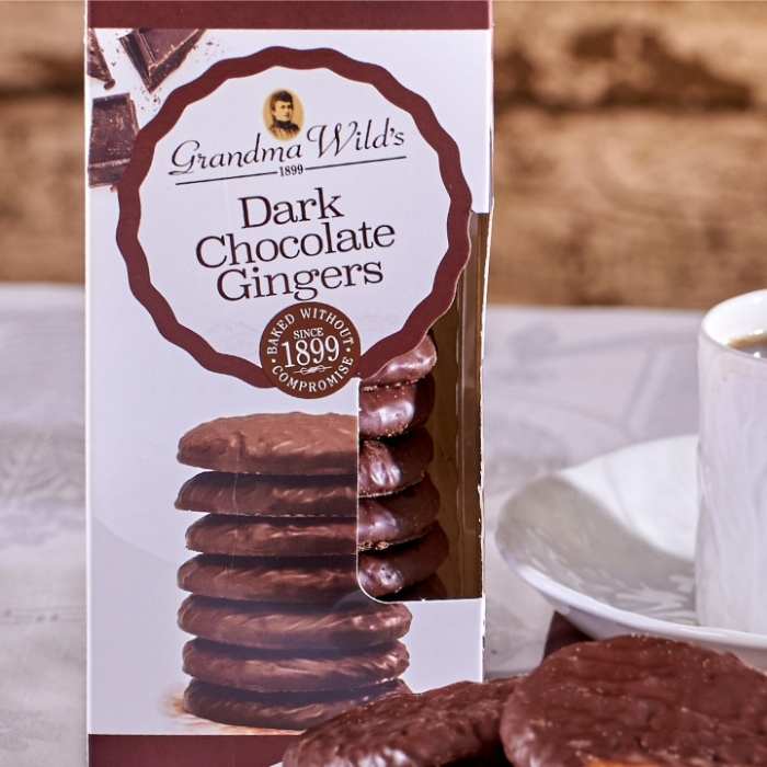 Galletas De Jengibre Recubiertas De Chocolate Negro