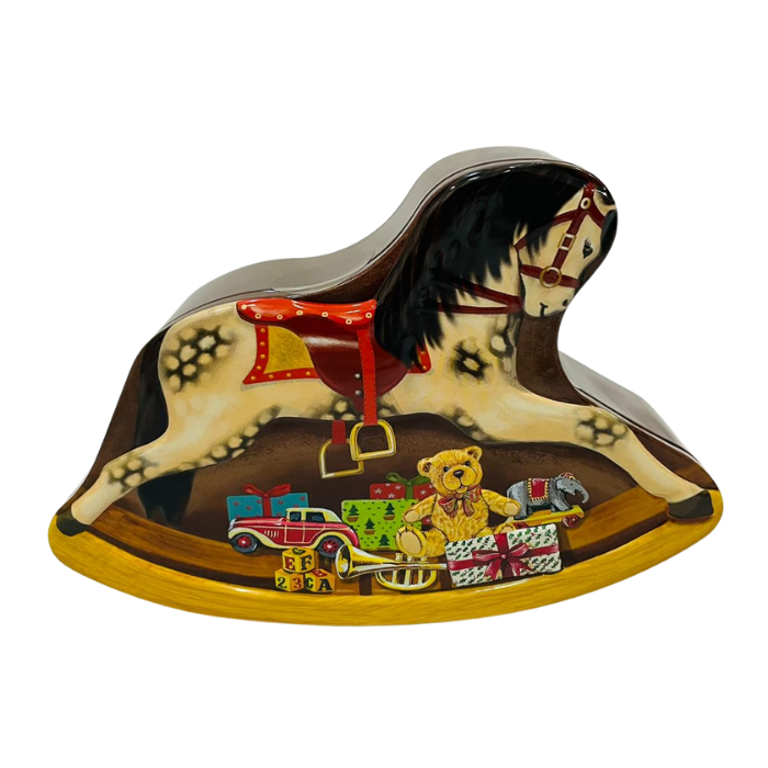 Caja de metal caballito rellena de bombones