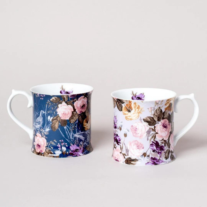 Taza lila Floral