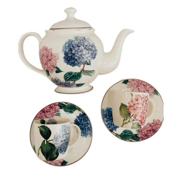 Tetera "Hortensias"