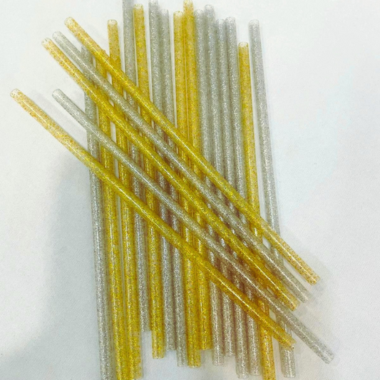 Pajitas con brillo reutilizables