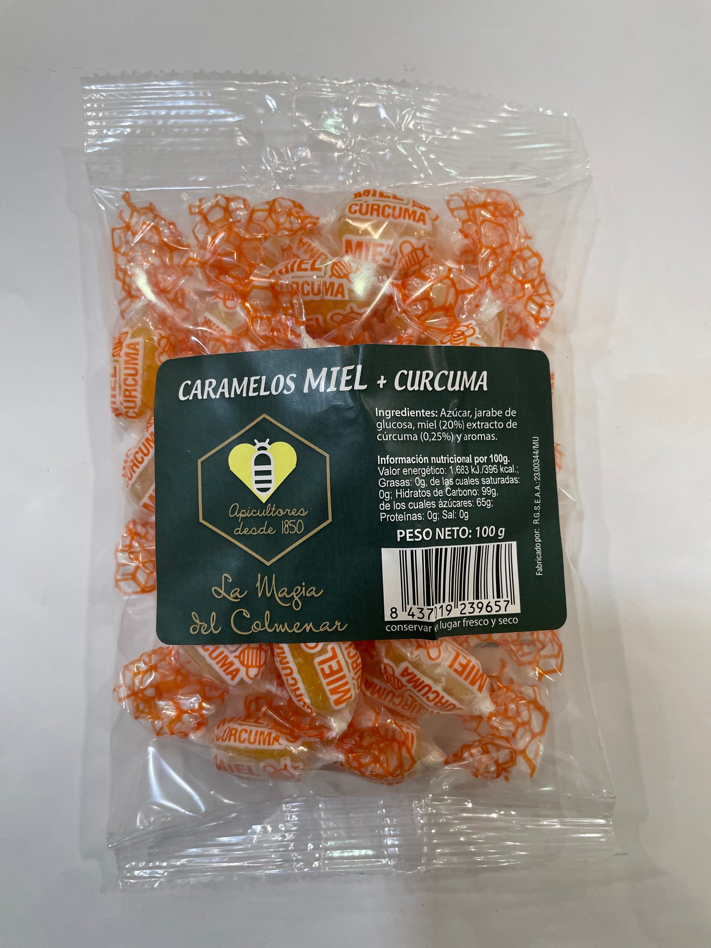 Caramelos de miel y cúrcuma