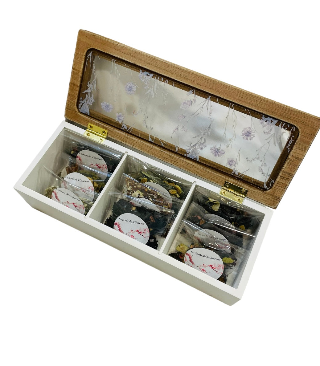Caja de madera para el té