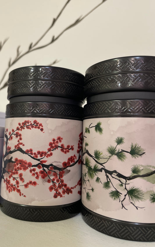 Latas de metal árbol sakura