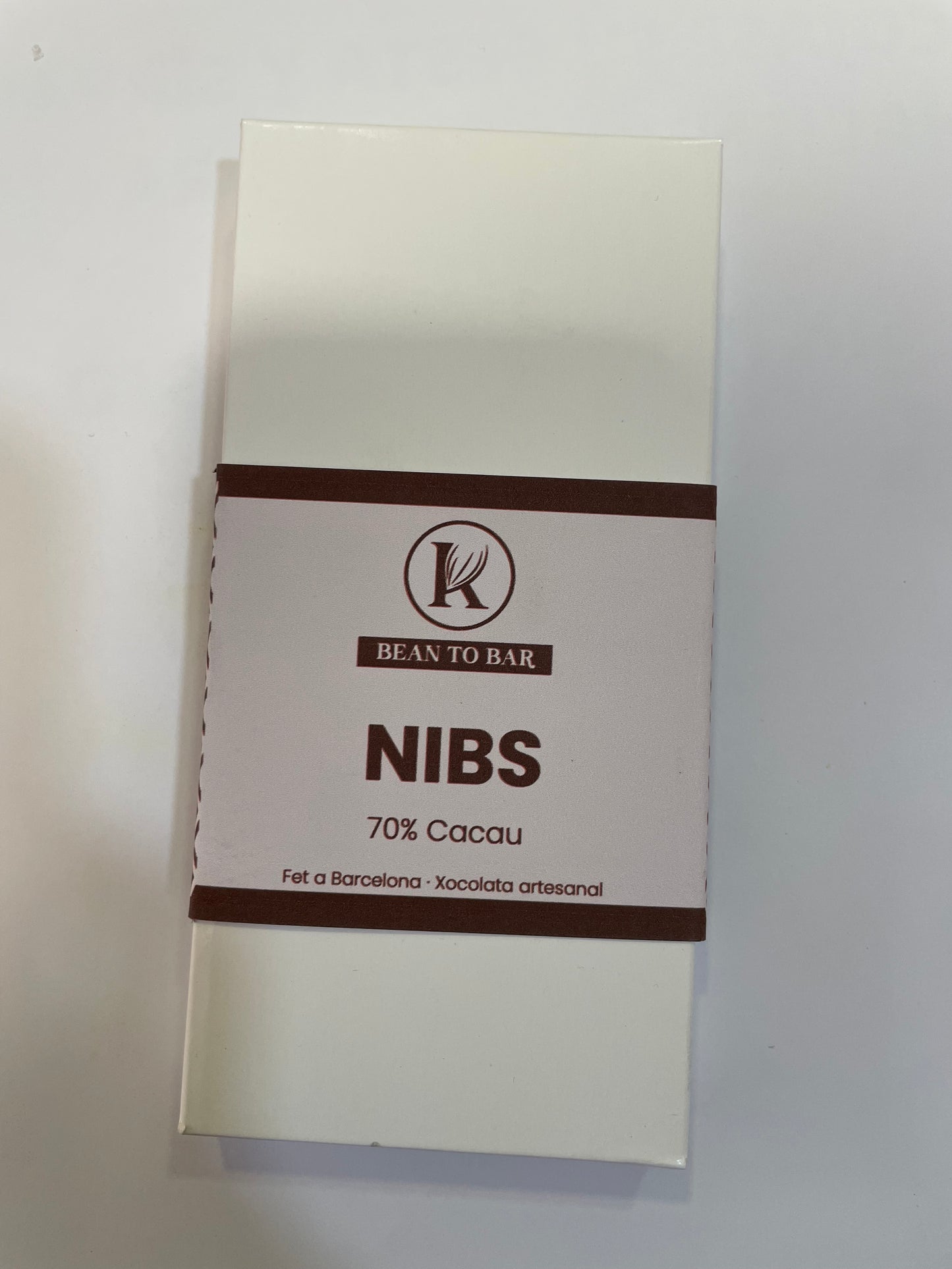 Tableta de chocolate de nibs