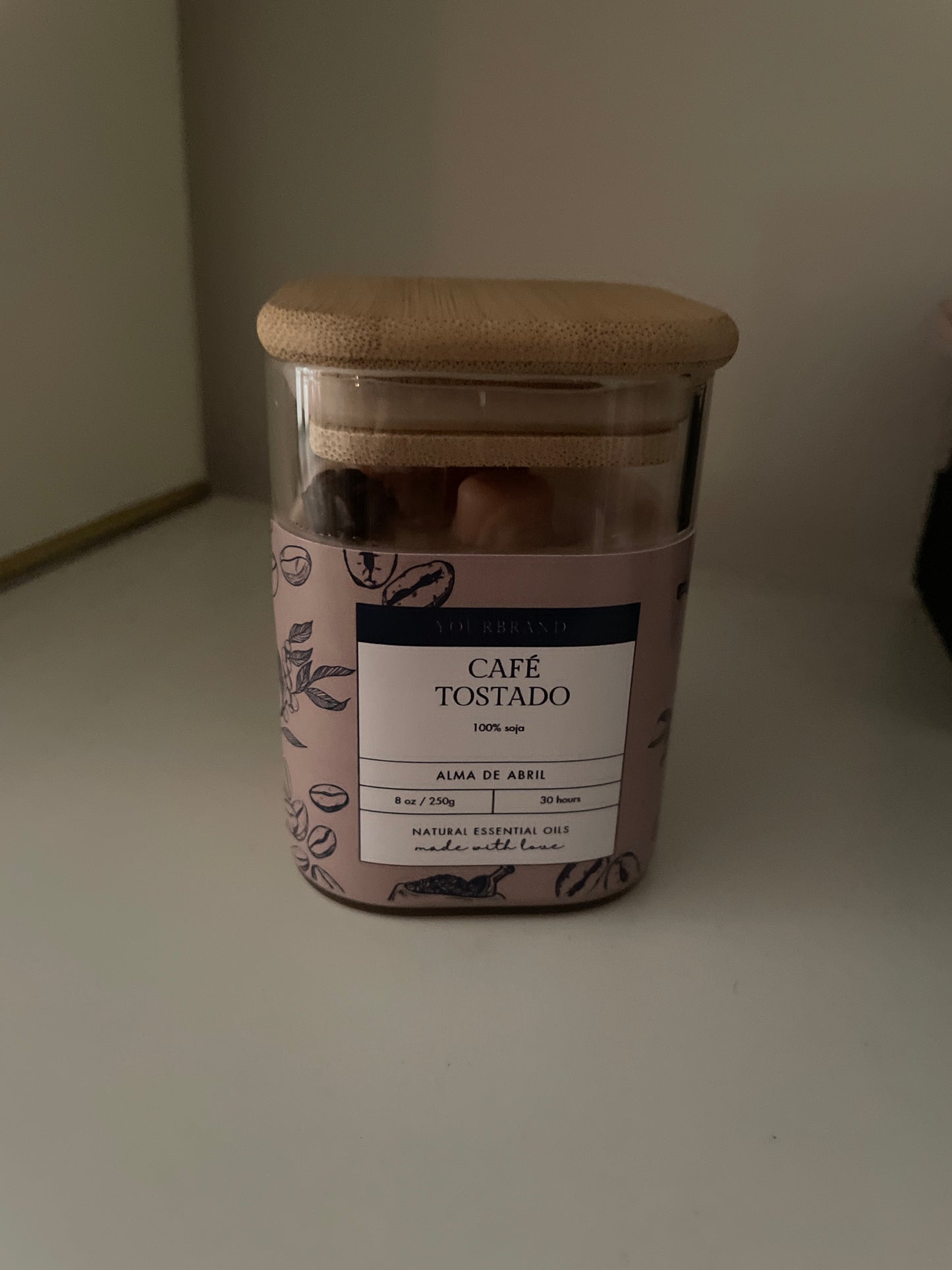 Vela café tostado