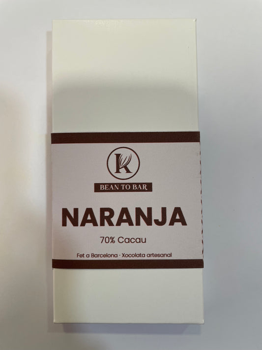 Tableta de chocolate de naranja 70%