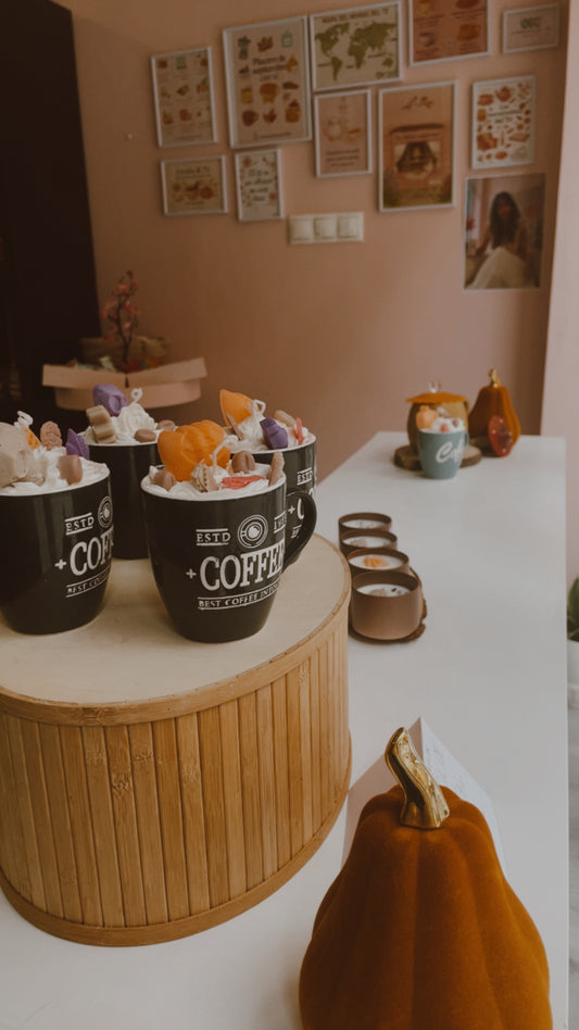 Velas taza otoñales