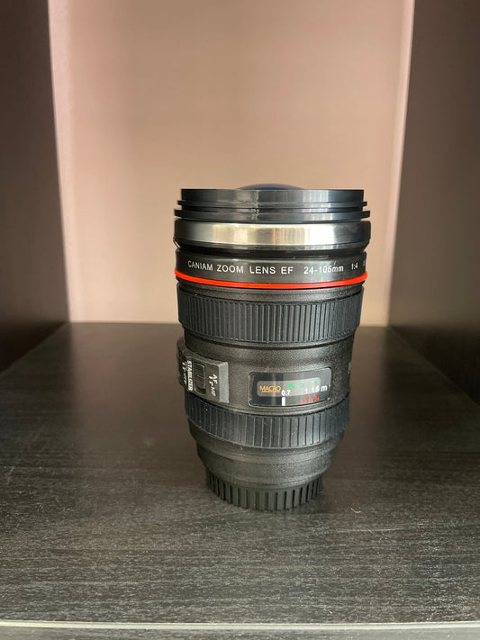 Taza termo objetivo cámara