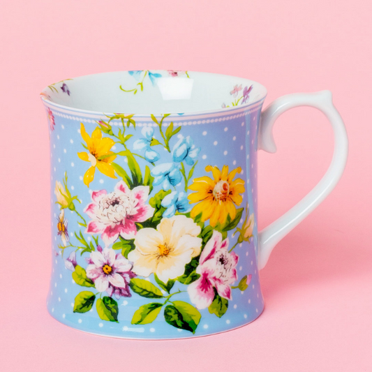 Taza Jarra Azul Jardín Inglés