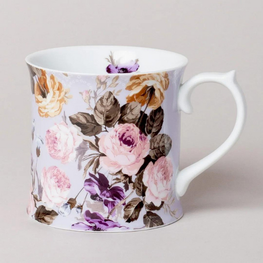 Taza lila Floral