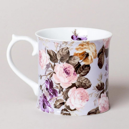 Taza lila Floral