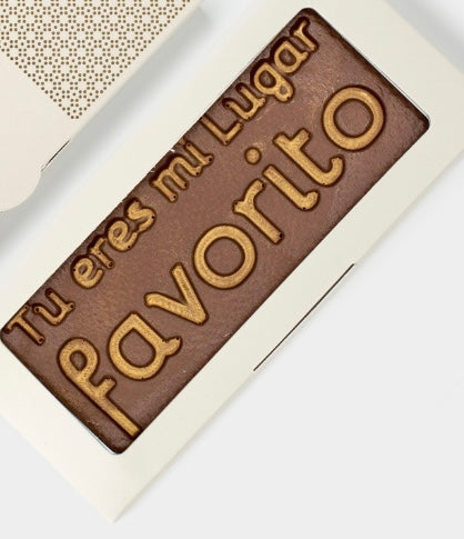 Tableta de chocolate "Tú eres mi lugar favorito"