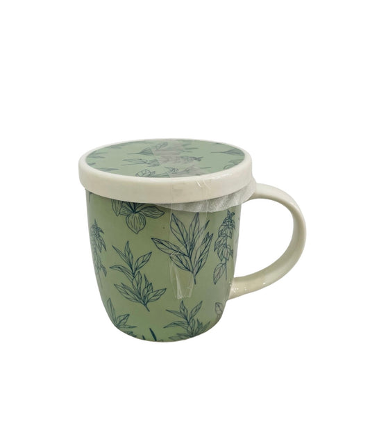 Taza con filtro de hojas